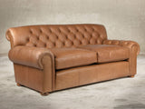 Frankie 3 Seat Chesterfield Sofa In Camel Soft 'n' Easy Leather