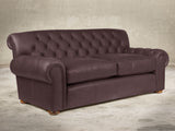 Frankie 3 Seat Chesterfield Sofa In Chocolate Chip Soft 'n' Easy Leather