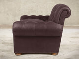 Frankie 3 Seat Chesterfield Sofa In Chocolate Chip Soft 'n' Easy Leather