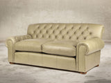 Frankie 3 Seat Chesterfield Sofa In Oyster Soft 'n' Easy Leather