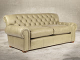 Frankie 3 Seat Chesterfield Sofa In Oyster Soft 'n' Easy Leather