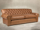 Frankie 4 Seat Chesterfield Sofa In Camel Soft 'n' Easy Leather