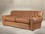 Frankie 4 Seat Chesterfield Sofa In Camel Soft 'n' Easy Leather