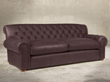 Frankie 4 Seat Chesterfield Sofa In Chocolate Chip Soft 'n' Easy Leather