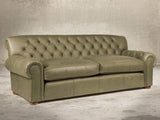 Frankie 4 Seat Chesterfield Sofa In Sage Soft 'n' Easy Leather