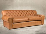 Frankie 4 Seat Chesterfield Sofa In Tawny Soft 'n' Easy Leather