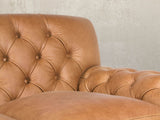 Frankie 4 Seat Chesterfield Sofa In Tawny Soft 'n' Easy Leather