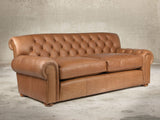 Frankie Bigger 3 Seat Chesterfield Sofa In Camel Soft 'n' Easy Leather