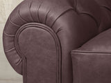 Frankie Bigger 3 Seat Chesterfield Sofa In Chocolate Chip Soft 'n' Easy Leather