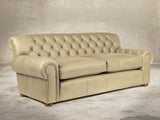 Frankie Bigger 3 Seat Chesterfield Sofa In Oyster Soft 'n' Easy Leather