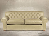 Frankie Bigger 3 Seat Chesterfield Sofa In Oyster Soft 'n' Easy Leather