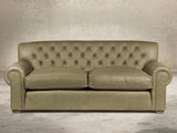 Frankie Bigger 3 Seat Chesterfield Sofa In Sage Soft 'n' Easy Leather