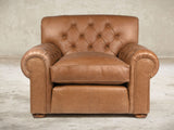 Frankie Chesterfield Chair In Camel Soft 'n' Easy Leather