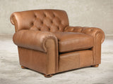 Frankie Chesterfield Chair In Camel Soft 'n' Easy Leather