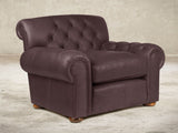Frankie Chesterfield Chair In Chocolate Chip Soft 'n' Easy Leather