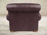 Frankie Chesterfield Chair In Chocolate Chip Soft 'n' Easy Leather