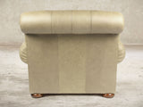 Frankie Chesterfield Chair In Oyster Soft 'n' Easy Leather