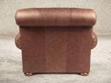 Frankie Chesterfield Chair In Redwood Soft 'n' Easy Leather
