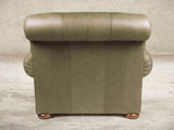 Frankie Chesterfield Chair In Sage Soft 'n' Easy Leather