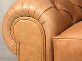 Frankie Chesterfield Chair In Tawny Soft 'n' Easy Leather