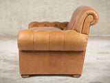 Frankie Chesterfield Chair In Tawny Soft 'n' Easy Leather