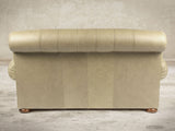 Frankie Snug 2 Seat Chesterfield Sofa In Oyster Soft 'n' Easy Leather