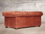 Hector 2 Seat Chesterfield Sofa In Bronze Vintage Leather
