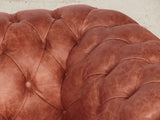 Hector 2 Seat Chesterfield Sofa In Bronze Vintage Leather