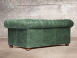 Hector 2 Seat Chesterfield Sofa In Green Vintage Leather