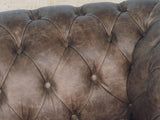 Hector 2 Seat Chesterfield Sofa In Hickory Vintage Leather