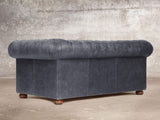 Hector 2 Seat Chesterfield Sofa In Thunder Vintage Leather