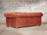 Hector Bigger 3 Seat Chesterfield Sofa In Bronze Vintage Leather