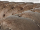 Hector Bigger 3 Seat Chesterfield Sofa In Brown Vintage Leather