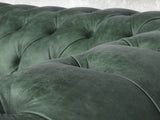 Hector Bigger 3 Seat Chesterfield Sofa In Green Vintage Leather