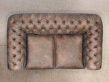Hector Bigger 3 Seat Chesterfield Sofa In Hickory Vintage Leather