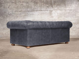 Hector Bigger 3 Seat Chesterfield Sofa In Thunder Vintage Leather