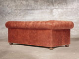 Hector 3 Seat Chesterfield Sofa In Bronze Vintage Leather