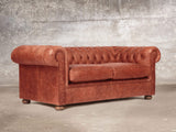 Hector 3 Seat Chesterfield Sofa In Bronze Vintage Leather