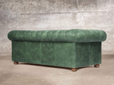 Hector 3 Seat Chesterfield Sofa In Green Vintage Leather