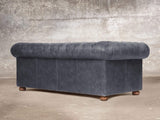 Hector 3 Seat Chesterfield Sofa In Thunder Vintage Leather