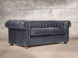 Hector 3 Seat Chesterfield Sofa In Thunder Vintage Leather