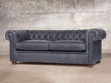 Hector 3 Seat Chesterfield Sofa In Thunder Vintage Leather
