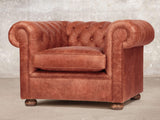 Hector Chesterfield Chair In Bronze Vintage Leather