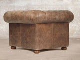 Hector Chesterfield Chair In Brown Vintage Leather
