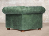 Hector Chesterfield Chair In Green Vintage Leather