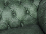 Hector Chesterfield Chair In Green Vintage Leather