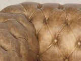 Hector Chesterfield Chair In Tan Vintage Leather