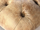 Hector Chesterfield Chair In Tan Vintage Leather