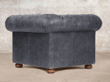 Hector Chesterfield Chair In Thunder Vintage Leather