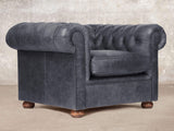 Hector Chesterfield Chair In Thunder Vintage Leather
